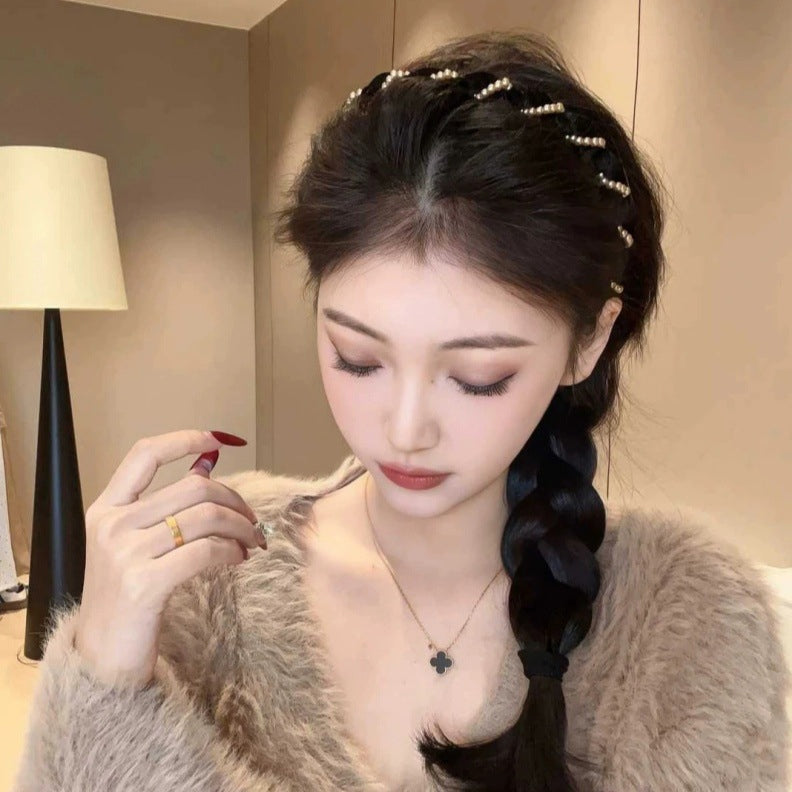 🔥Hot Sale🔥Vintage High Cranium Artificial Pearl Hairband（50% OFF）