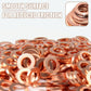 📀Assortimentset met 100/200 stuks koperen vlakke ringen