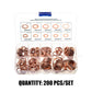 📀Assortimentset met 100/200 stuks koperen vlakke ringen