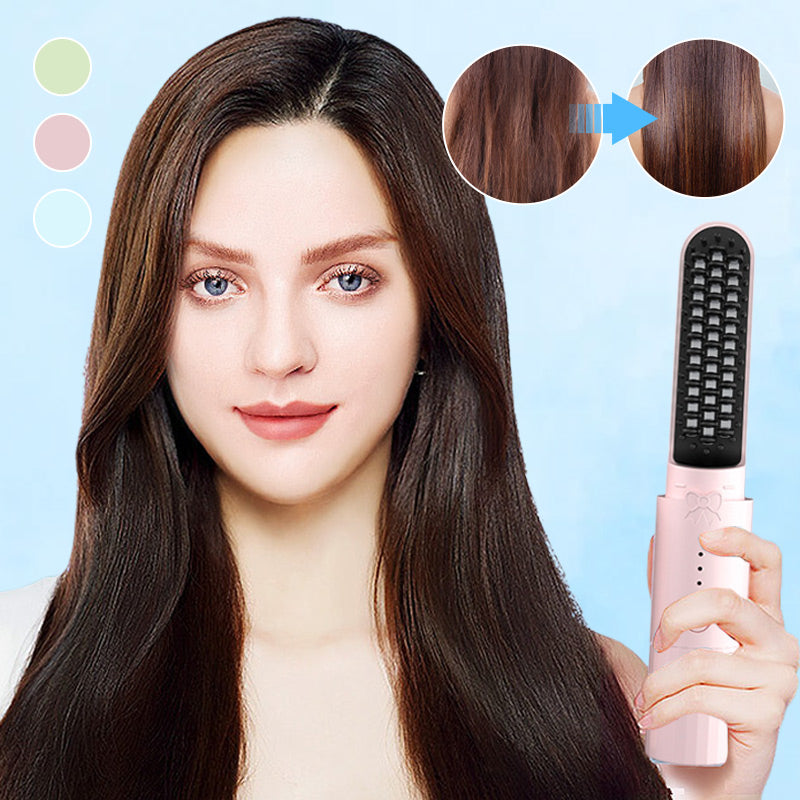 💯2-in-1 Rechargeable Long-lasting Straightening Comb