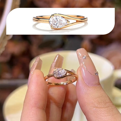 🔥Hot Sale🔥1 Carat Teardrop Faux Diamond Ring（50% OFF）