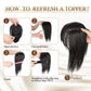 Natuurlijk haartoppers met pony voor vrouwen （50% korting）