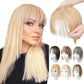 Natuurlijk haartoppers met pony voor vrouwen （50% korting）