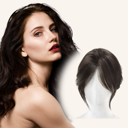 Natuurlijke clip-on gedeeltelijk pony haar stuk