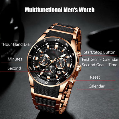 ⌚Reloxo de cuarzo multifunción impermeable a metade de prezo por tempo limitado