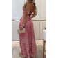 Retro -Muster für Frauen ethnischer Heckholder ärmellose obere Weitbeinhose Set
