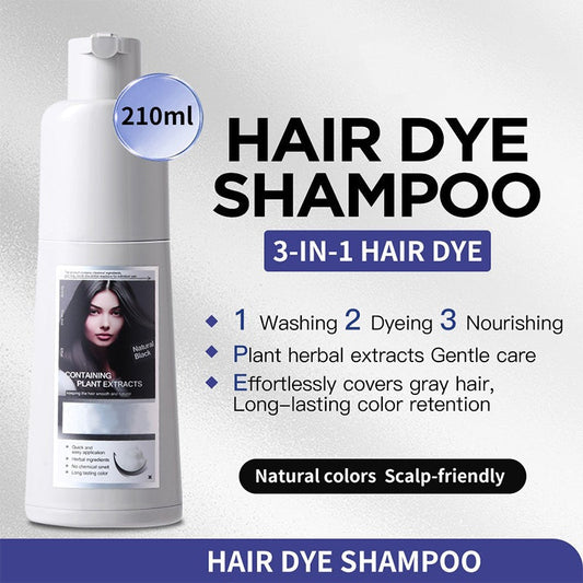3-In-1 Long-Lasting Natural Hair Dye Shampoo（50% OFF）
