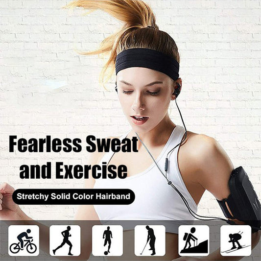 ✨HOT SALE✨Elastic Non-Slip Solid Color Headband