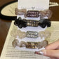 4PCS Elegant Rhinestone Elastic Hair Ties（50% OFF）