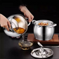 Stainless Steel Lard Container with Lid and Strainer（50% OFF）