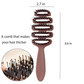 Boar Bristles Hair Brush With Curved Design（50% OFF）