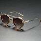 Unisex Vintage Steampunk Double Bridge Sunglasses