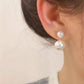 Women's Fashion Double Bead Pearl Earrings