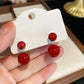 Women's Fashion Double Bead Pearl Earrings