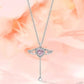 ✨ Pink Angel Wings Necklace – Movable Wing Design 💘