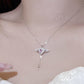 ✨ Pink Angel Wings Necklace – Movable Wing Design 💘
