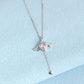 ✨ Pink Angel Wings Necklace – Movable Wing Design 💘