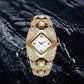 Women's Retro Quartz Watch with Sparkling Rhinestones