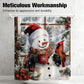 Christmas Snowman Shower Curtain Sets with 12 Hooks
