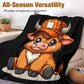 Soft & Cozy Cartoon Cow Blanket