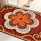 3D Floral Yarn Anti-Slip Absorbent Floor Mat – Stylish, Soft & Safe