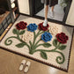 3D Floral Yarn Anti-Slip Absorbent Floor Mat – Stylish, Soft & Safe