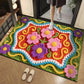 3D Floral Yarn Anti-Slip Absorbent Floor Mat – Stylish, Soft & Safe