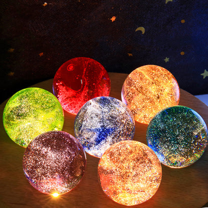 Glowing Starry Sky Glass Sphere Decor