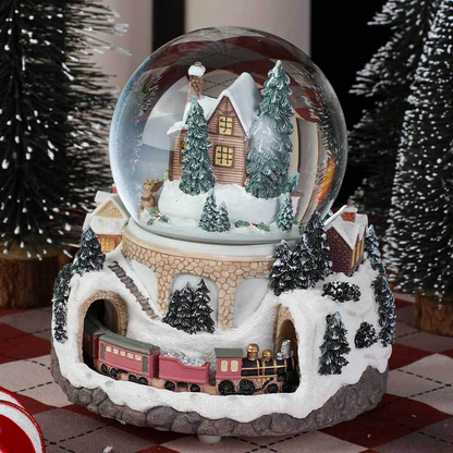 🎅 Illuminated Musical Rotating Christmas Snow Globe