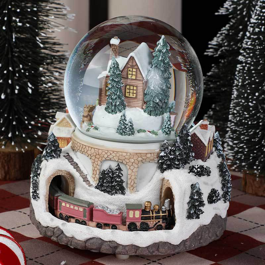 🎅 Illuminated Musical Rotating Christmas Snow Globe