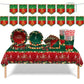Christmas Disposable Paper Tableware Set for 16 Guests