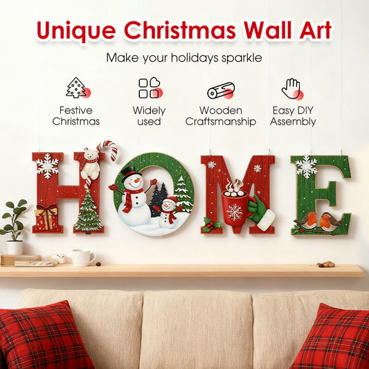 📢📢50 % OFF !!⏰⏰Christmas Wooden Wall Decor Letter Sign - HOME/JOY