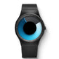 Men’s Futuristic Minimalist Watch with Creative Rotating Disk Dial