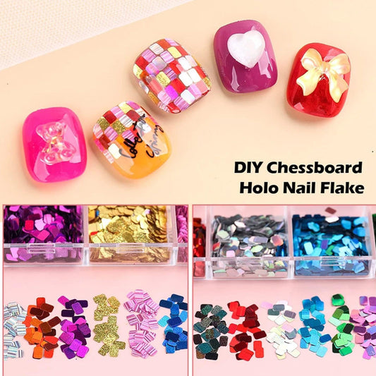 ✨50% OFF NOW! 🔥12-Color Square Glitter Nail Art Sequin Set🎉