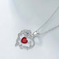 Rose Heart "Mom" Pendant Necklace