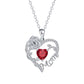 Rose Heart "Mom" Pendant Necklace