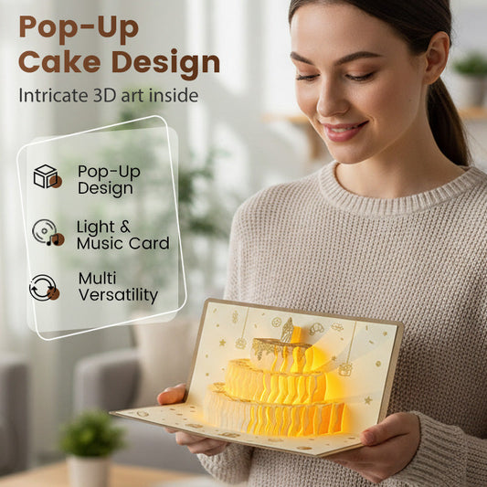 3D Pop-Up Musical Birthday Card with Money Holder