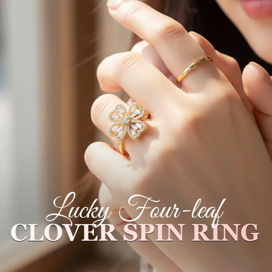 Lucky Four-leaf Clover Spin Ring