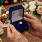 Geometric Oval Ring With Zirconia Accents