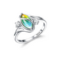 Geometric Oval Ring With Zirconia Accents