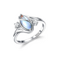 Geometric Oval Ring With Zirconia Accents