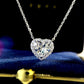 Heart-Shaped Crystal Necklace & Earring Set