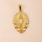 Gold-Tone Stainless Steel Virgin Mary Pendant