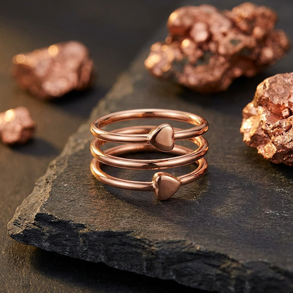 🔥Buy 1 Get 1 Free✨Adjustable Spiral Heart Copper Ring💓💍