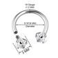 Circular Barbell Septum Ring with CZ Stones