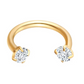 Circular Barbell Septum Ring with CZ Stones