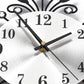 Elegant Floral Wall Clock with Rhinestones