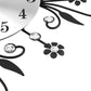 Elegant Floral Wall Clock with Rhinestones