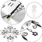 Elegant Floral Wall Clock with Rhinestones