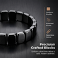 Square Beaded Hematite Bracelet For Men
